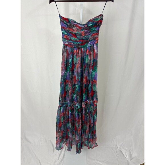Ramy Brook Dresses & Skirts - Ramy Brook Women's Bernadette Strapless Maxi Dress, Multicolor Leaf Print, S